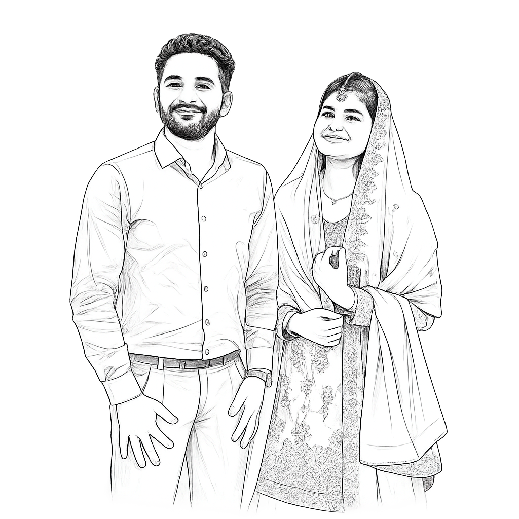 Illustration of the couple